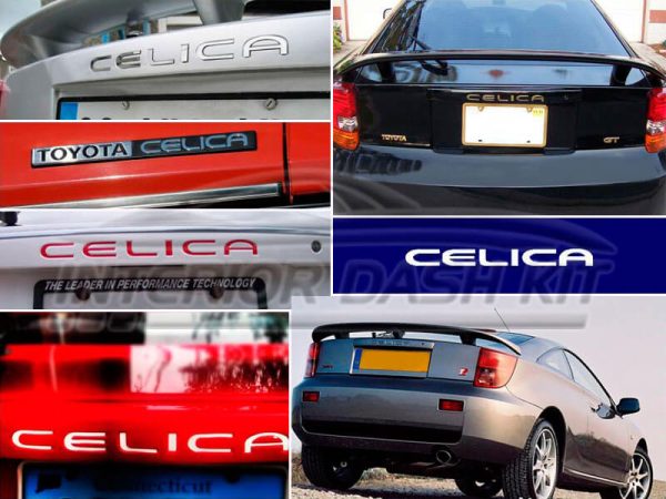 Toyota Celica 2000 2005 Rear Bumper Letters Inserts Chrome